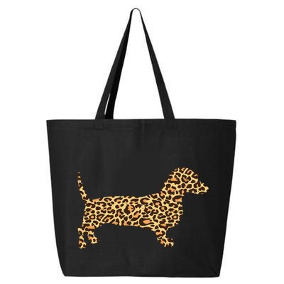Leopard Print Dachshund Weiner Sausage Dog Girls Gift 25L Jumbo Tote