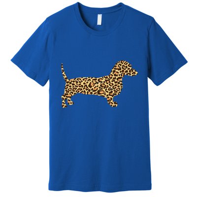 Leopard Print Dachshund Weiner Sausage Dog Girls Gift Premium T-Shirt
