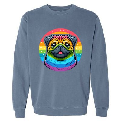 Lgbtq+ Pug Dog Garment-Dyed Sweatshirt