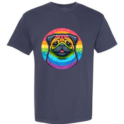 Lgbtq+ Pug Dog Garment-Dyed Heavyweight T-Shirt