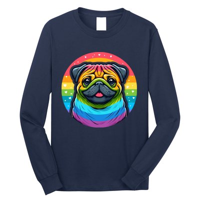 Lgbtq+ Pug Dog Long Sleeve Shirt