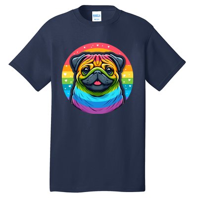 Lgbtq+ Pug Dog Tall T-Shirt