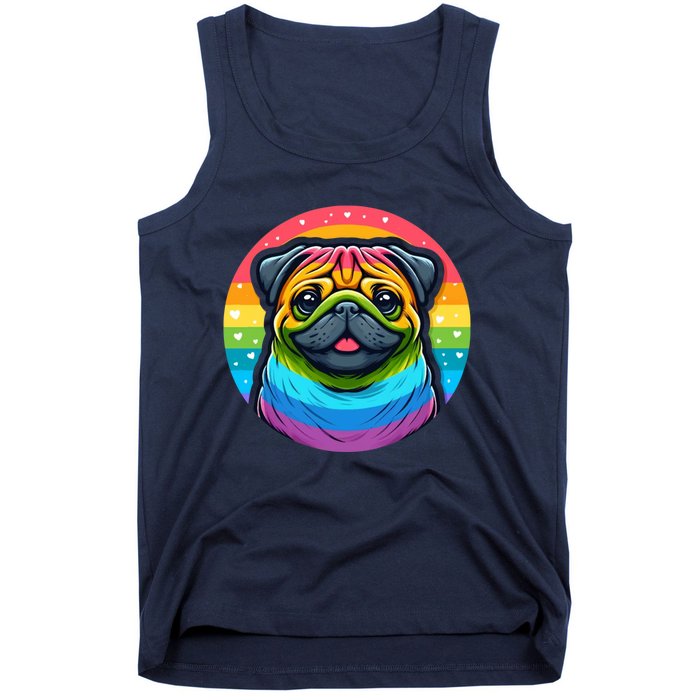 Lgbtq+ Pug Dog Tank Top