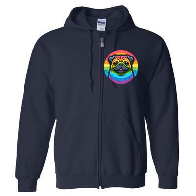 Lgbtq+ Pug Dog Full Zip Hoodie