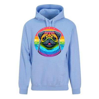 Lgbtq+ Pug Dog Unisex Surf Hoodie