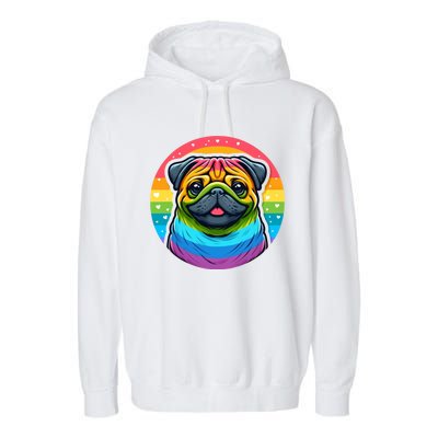 Lgbtq+ Pug Dog Garment-Dyed Fleece Hoodie