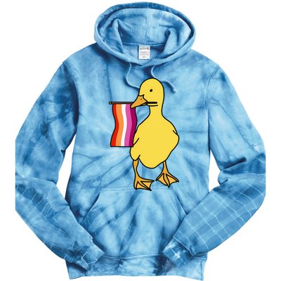 Lesbian Pride Duck Funny Lgbt Pride Tie Dye Hoodie