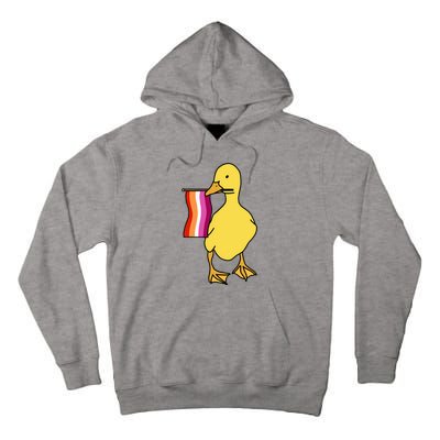 Lesbian Pride Duck Funny Lgbt Pride Tall Hoodie