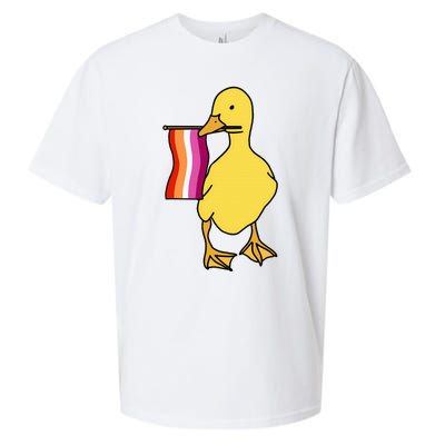 Lesbian Pride Duck Funny Lgbt Pride Sueded Cloud Jersey T-Shirt