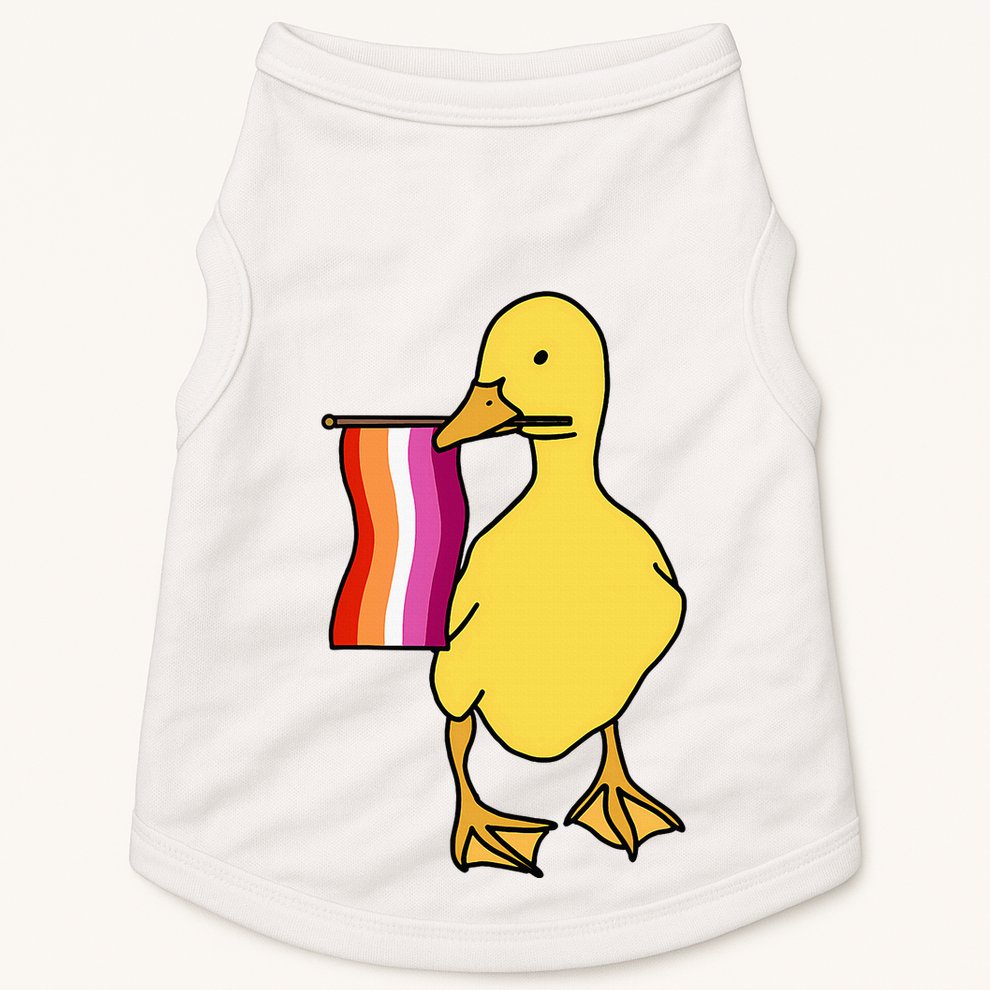 Lesbian Pride Duck Funny Lgbt Pride Doggie Tank