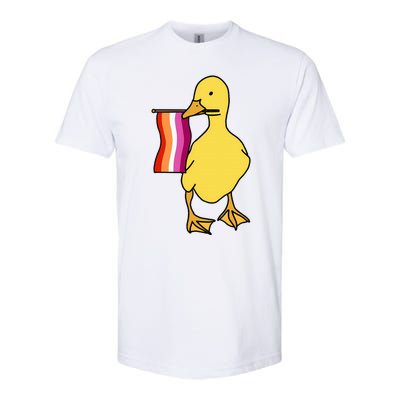 Lesbian Pride Duck Funny Lgbt Pride Softstyle CVC T-Shirt