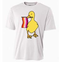 Lesbian Pride Duck Funny Lgbt Pride Cooling Performance Crew T-Shirt