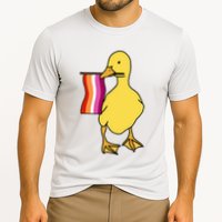 Lesbian Pride Duck Funny Lgbt Pride Cooling Performance Crew T-Shirt