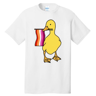 Lesbian Pride Duck Funny Lgbt Pride Tall T-Shirt