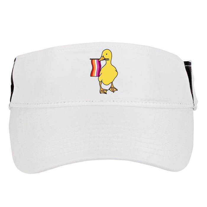 Lesbian Pride Duck Funny Lgbt Pride Adult Drive Performance Visor
