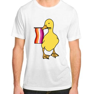 Lesbian Pride Duck Funny Lgbt Pride Adult ChromaSoft Performance T-Shirt