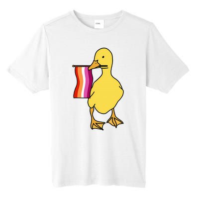 Lesbian Pride Duck Funny Lgbt Pride Tall Fusion ChromaSoft Performance T-Shirt