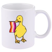 Lesbian Pride Duck Funny Lgbt Pride 11oz C Handle Ceramic Mug