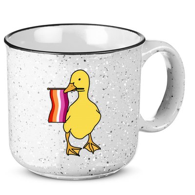 Lesbian Pride Duck Funny Lgbt Pride 15oz Campfire Ceramic Mug