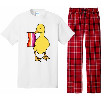 Lesbian Pride Duck Funny Lgbt Pride Pajama Set