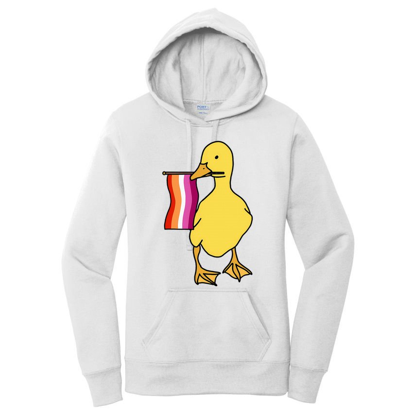 Lesbian Pride Duck Funny Lgbt Pride Women's Pullover Hoodie