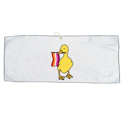 Lesbian Pride Duck Funny Lgbt Pride Large Microfiber Waffle Golf Towel