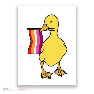 Lesbian Pride Duck Funny Lgbt Pride Poster