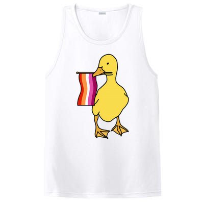 Lesbian Pride Duck Funny Lgbt Pride PosiCharge Competitor Tank