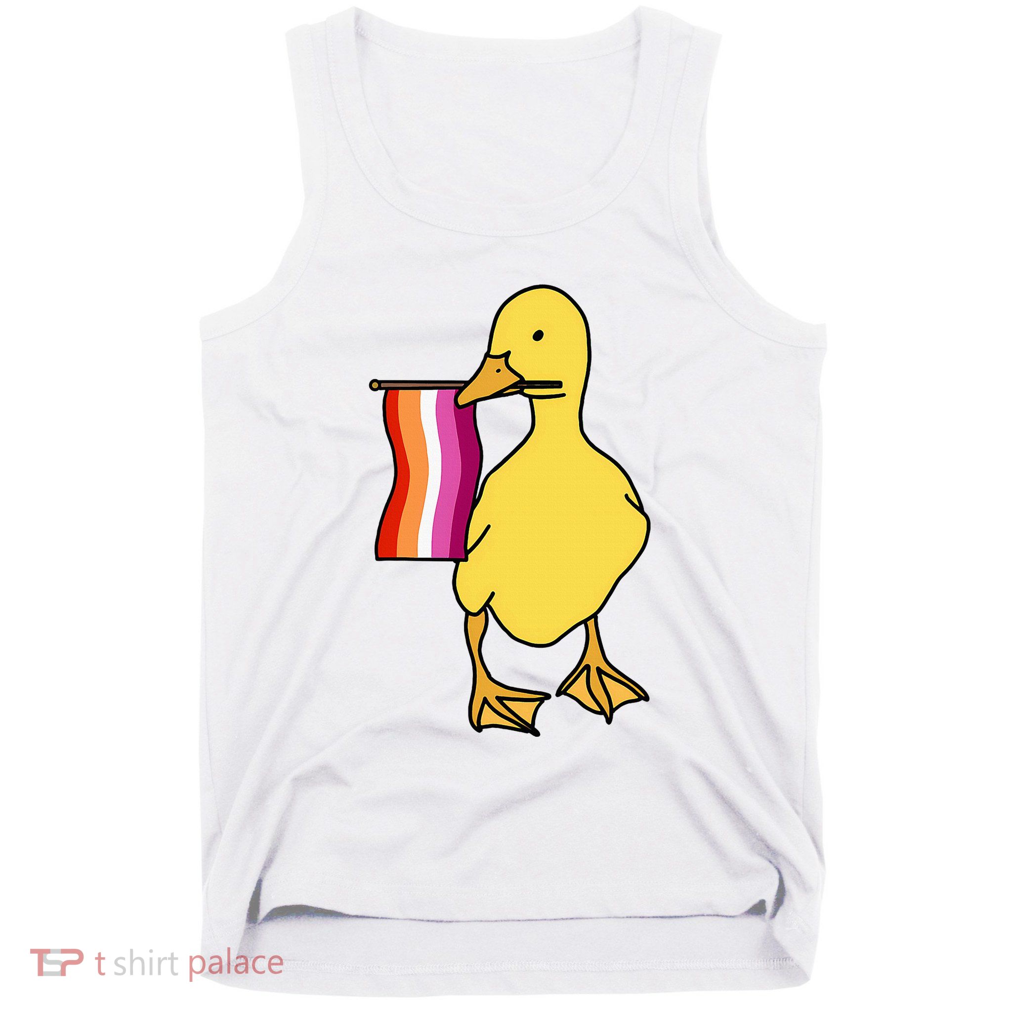 Lesbian Pride Duck Funny Lgbt Pride Tank Top