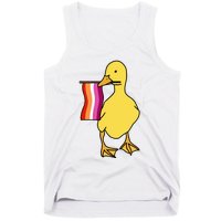 Lesbian Pride Duck Funny Lgbt Pride Tank Top