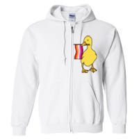 Lesbian Pride Duck Funny Lgbt Pride Full Zip Hoodie