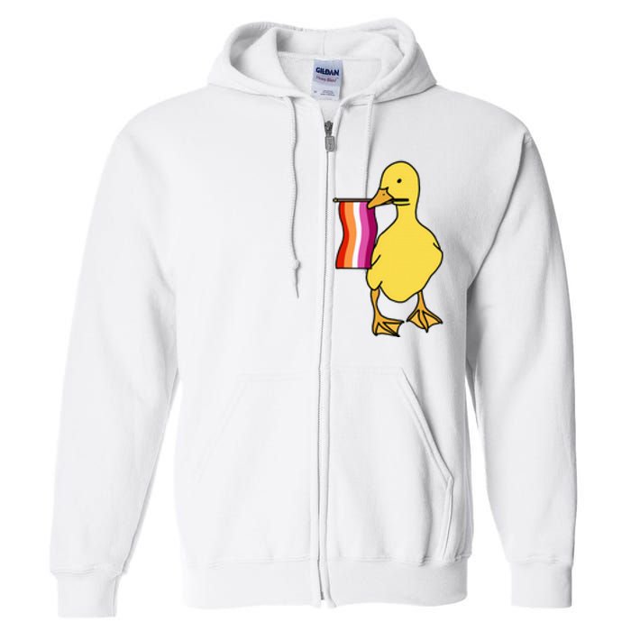 Lesbian Pride Duck Funny Lgbt Pride Full Zip Hoodie