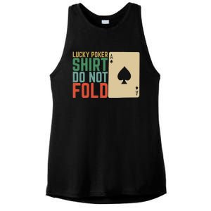 Lucky Poker Do Not Fold Ladies PosiCharge Tri-Blend Wicking Tank