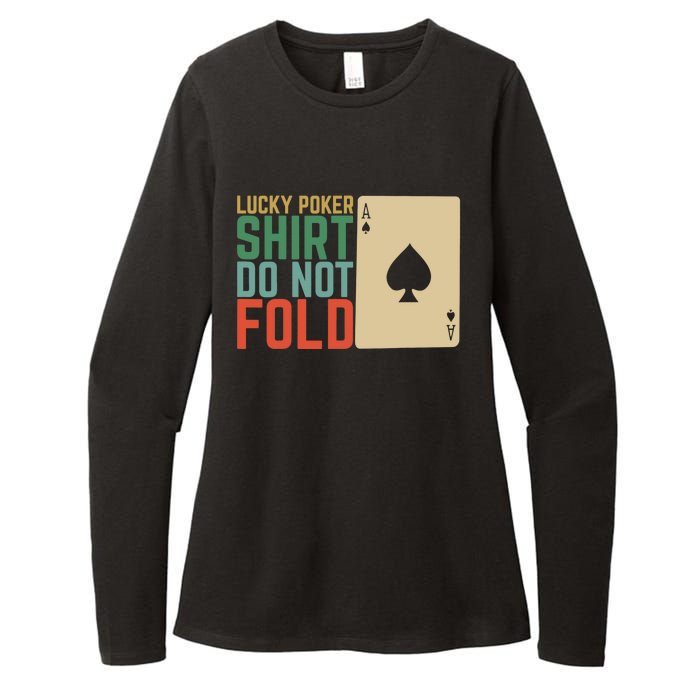 Lucky Poker Do Not Fold Womens CVC Long Sleeve Shirt