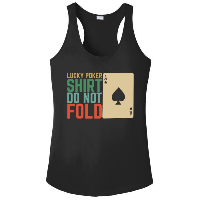 Lucky Poker Do Not Fold Ladies PosiCharge Competitor Racerback Tank