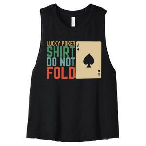 Lucky Poker Do Not Fold Women's Racerback Cropped Tank