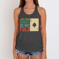 Lucky Poker Do Not Fold Women's Knotted Racerback Tank