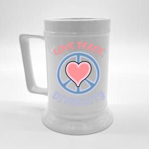 Love Peace Diversity Equality Social Justice Hu Rights Great Gift Beer Stein