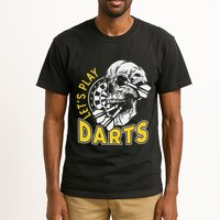 Lets Play Darts Skull Dartboard Arrow Dart Player Team Aim Tall T-Shirt