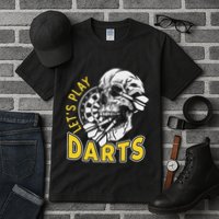 Lets Play Darts Skull Dartboard Arrow Dart Player Team Aim Tall T-Shirt