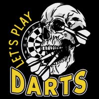 Lets Play Darts Skull Dartboard Arrow Dart Player Team Aim 7-Panel Snapback Hat