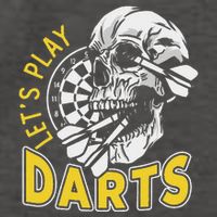 Lets Play Darts Skull Dartboard Arrow Dart Player Team Aim Vector Backpack