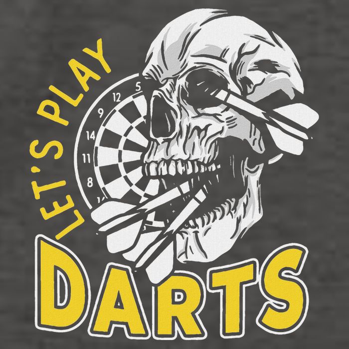 Lets Play Darts Skull Dartboard Arrow Dart Player Team Aim Vector Backpack