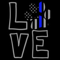 Love Police Dog Paw Print Thin Blue Line K9 Gift Cooling Performance Crew T-Shirt