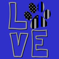 Love Police Dog Paw Print Thin Blue Line K9 Gift Toddler T-Shirt