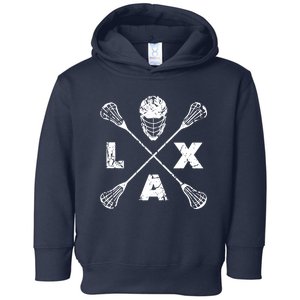 LAX Player Distressed Lacrosse Logo For Lacrosse Lovers Toddler Hoodie