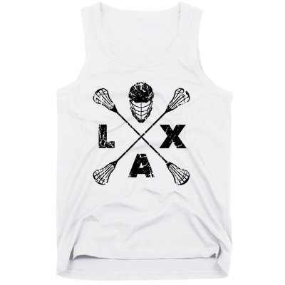 LAX Player Distressed Lacrosse Logo For Lacrosse Lovers Tank Top