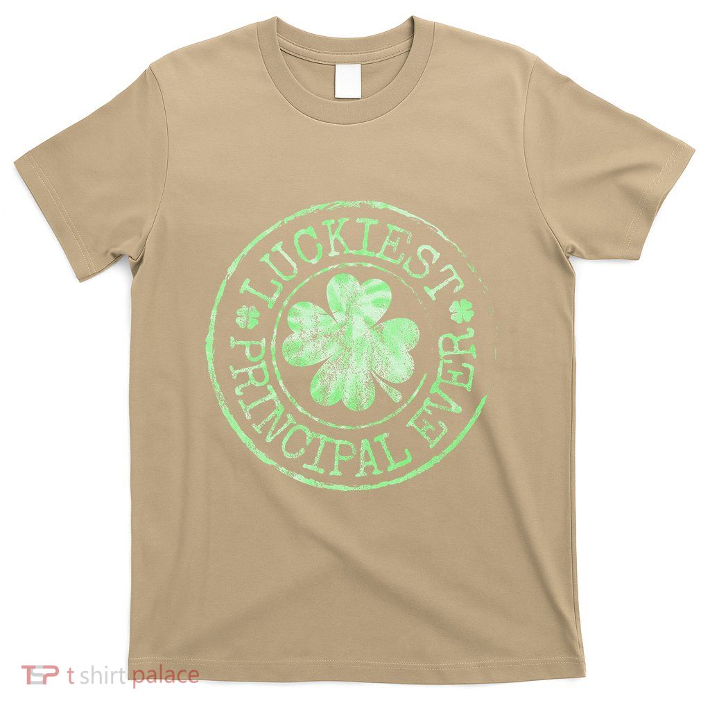 Luckiest Principal Ever Lucky Teacher Tie Dye T-Shirt
