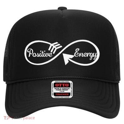 Loveely Positive Energy Motivation High Crown Mesh Back Trucker Hat