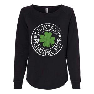 Luckiest Principal Ever Lucky Teacher St PatrickS Day Womens California Wash Sweatshirt